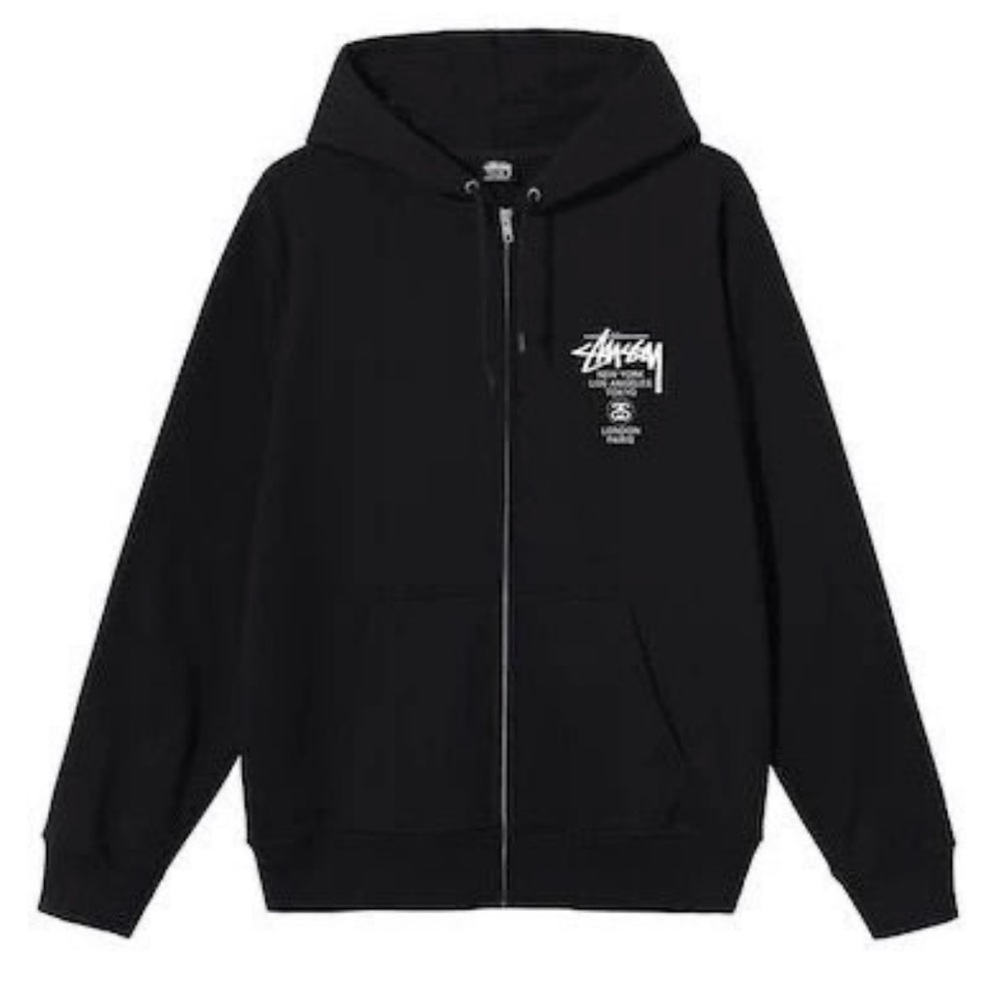 Hard to find! Brand new Authentic Stussy World Tour Zip-Up Hoodie